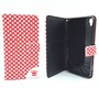 Handyh�lle Tasche f�r Handy Alcatel One Touch Idol 3 (5,5) Polka Dot Rot