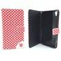 Handyh�lle Tasche f�r Handy Alcatel One Touch Idol 3 (5,5) Polka Dot Rot