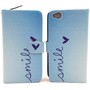 Handyh�lle Tasche f�r Handy ZTE Nubia Z9 Mini Schriftzug Smile Blau