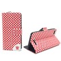 Handyh�lle Tasche f�r Handy Wiko Lenny 2 Polka Dot Rot