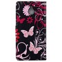 Handyh�lle Tasche f�r Handy Microsoft Lumia 850 Schmetterlinge Schwarz