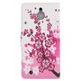Handyh�lle Tasche f�r Handy Microsoft Lumia 850 Winterblume
