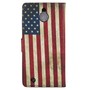 Handyh�lle Tasche f�r Handy Microsoft Lumia 850 Retro Fahne USA