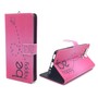 Handyh�lle Tasche f�r Handy Huawei P9 Be Happy Pink