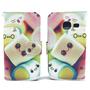 Handyh�lle Tasche f�r Handy Samsung Galaxy J1 Mini Schriftzug Marshmallows