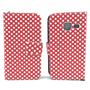 Handyh�lle Tasche f�r Handy Samsung Galaxy J1 Mini Polka Dot Rot