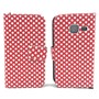 Handyh�lle Tasche f�r Handy Samsung Galaxy J1 Mini Polka Dot Rot