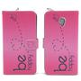 Handyh�lle Tasche f�r Handy ZTE Blade V7 Be Happy Pink
