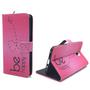 Handyh�lle Tasche f�r Handy ZTE Blade V7 Be Happy Pink