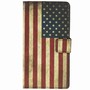 Handyh�lle Tasche f�r Handy Huawei Honor 4C Retro Fahne USA