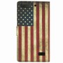 Handyh�lle Tasche f�r Handy Huawei Honor 4C Retro Fahne USA