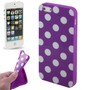 TPU Backcover H�lle gepunktet f�r Case Handy Apple iPhone SE Violett / Wei�