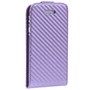  Handy Tasche Flip dnn Carbon look fr Case Handy iPhone SE Violett