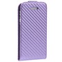  Handy Tasche Flip d�nn Carbon look f�r Case Handy iPhone SE Violett
