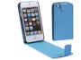  Handy Tasche Flip d�nn Carbon look f�r Case Handy iPhone SE Hellblau