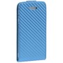  Handy Tasche Flip d�nn Carbon look f�r Case Handy iPhone SE Hellblau
