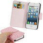 Schutzh�lle (Flip Quer) f�r Case Handy Apple iPhone SE Rosa