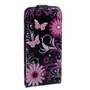  Handy Tasche Flip d�nn f�r Case Handy iPhone SE Schmetterling Blumen