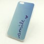  Handy H�lle f�r Apple iPhone SE Cover Case Schutz Tasche Motiv Slim Silikon TPU Schriftzug Smile Blau
