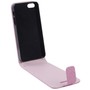 Handy Tasche Flip d�nn Carbon look f�r Handy iPhone 5 / 5s Pink