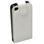 Handy Tasche Flip d�nn Carbon Look f�r Handy iPhone 4 4S wei�