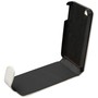 Handy Tasche Flip d�nn Carbon Look f�r Handy iPhone 4 4S wei�