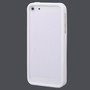 Schutzh�lle Silikon Bumper f�r Case Handy iPhone 5 / 5s Wei�