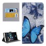 Handyh�lle Tasche f�r Handy Huawei Mate S Blauer Schmetterling