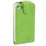 Handy Tasche Flip d�nn f�r Handy iPhone 4 4S Strass gr�n