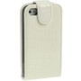  Handy Tasche Flip Krokodil Optik f�r Case Handy iPhone 4 / 4s wei�