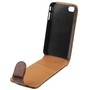  Handy Tasche Flip Krokodil Optik f�r Case Handy iPhone 4 4S Braun