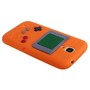 Silikonh�lle Gameboy f�r Handy Samsung Galaxy S4 GT-I9500 / GT-I9505 / LTE+ GT-I9506 / Value Edition GT-I9515 orange