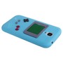 Silikon H�lle Gameboy f�r Handy Samsung Galaxy S4 GT-I9500 / GT-I9505 / LTE+ GT-I9506 / Value Edition GT-I9515 blau