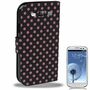Schutzh�lle Tasche Flip slim f�r Handy Samsung Galaxy S3 i9300 / i9305 / S3 NEO i9301 Schwarz / Pink