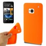 Schutzh�lle Silikon Case f�r Handy HTC One M7 Orange