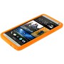 Schutzh�lle Silikon Case f�r Handy HTC One M7 Orange