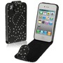 Schutzh�lle Handy Case f�r Handy Apple iPhone 4 / 4s Strass schwarz
