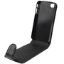 Handy Tasche Flip Krokodil Optik f�r Handy iPhone 4 / 4s Schwarz
