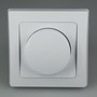 Dimmer DELPHI wei 230 V / 20-300 W, Unterputz, inkl. Rahmen / Phasenanschnitt
