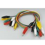 Pr�fkabel-Set mit Kroko-Klemmen je 45cm, verschiede Farben, 10-teilig