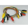 Pr�fkabel-Set mit Kroko-Klemmen je 45cm, verschiede Farben, 10-teilig