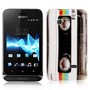 Hard Case H�lle Retro Kassette f�r Handy Sony Xperia Tipo Dual ST21i