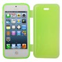 Horizontal Klapph�lle TPU Handyh�lle f�r iPhone 5 / 5s gr�n