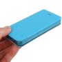 Schutzh�lle Handytasche (Flip Quer) f�r Handy Apple iPhone 4 / 4s Neonblau