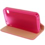 Schutzh�lle Handytasche (Flip Quer) f�r Handy Apple iPhone 4 / 4s Neonpink