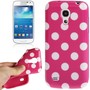 Schutzh�lle Punkte TPU Case f�r Handy Samsung Galaxy S4 mini i9190 pink/weiss