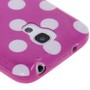 Schutzh�lle Punkte TPU Case f�r Handy Samsung Galaxy S4 mini i9190 violett/weiss