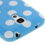 Schutzh�lle Punkte TPU Case f�r Handy Samsung Galaxy S4 mini i9190 blau/weiss