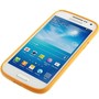 Schutzh�lle Punkte TPU Case f�r Handy Samsung Galaxy S4 mini i9190 orange/weiss