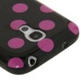 Schutzh�lle Punkte TPU Case f�r Handy Samsung Galaxy S4 mini i9190 schwarz/violett